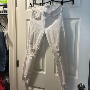 JUST BLACK White Ripped Jeans. Size 27